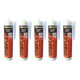 Kit 05 Und Silicone Adesivo Selante Pu 40 Preto 380g Orbi