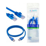 Kit 05 Uni Cabo Rede Patch Cord Cat5e Rj45 1m Azul Cbx-n5c10