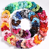 Kit 05 Xuxinha De Cetim Scrunchie Elástico P/ Prender Cabelo