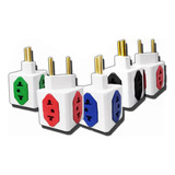 Kit 05un Adaptadores De Tomada Cubo 10a/20a 250v Universal