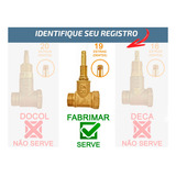 Kit 06 Acabamento De Registro 1/2 ,3/4 E 1 Cromado Quadrado Registro Pressão Padrão Fabrimar Acabamento Brilhante