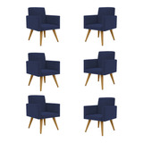 Kit 06 Cadeiras Poltronas Decorativa -