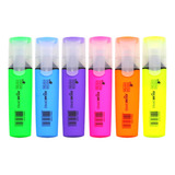 Kit 06 Canetas Marca Texto Super Cores Neon Fever Soft Touch
