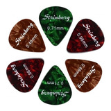Kit 06 Palhetas Fina Media Grossa Guitarra Violão Strinberg