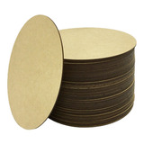 Kit 06 Sousplat Bolacha Mdf 3mm Cru Natural Base Prato 35cm