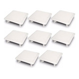 Kit 08 Arandela 6 Polegadas Som Quadrada Teto Gesso Ambiente