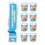 Kit 08 Potes Manicrem Pasta De Amendoim Cremosa 1kg