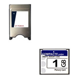 Kit 1 Adaptador Pcmcia Compact Flash Cf + 1 Cartão 1gb