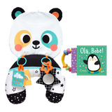 Kit 1 Almofada De Atividades + 1 Livro De Pano Bebê Chocalho