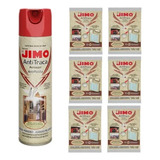 Kit 1 Anti Traça Jimo 300ml Repele Traças + 6 Traça Cartela