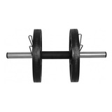Kit 1 Barra Cromada 30cm + 10kg Anilhas 
