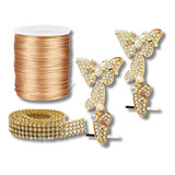 Kit 1 Cabedal Lateral + Fio De Seda + Manta Strass Chinelo
