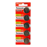 Kit 1 Cartela Bateria Panasonic Cr2016 3v 5 Unidades