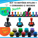 Kit 1 Comando+10 Botões Nylon P/
