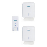 Kit 1 Dispenser Para Álcool Gel + 2 Porta Papel Toalha