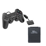 Kit 1 Memory Card 16mb + 1 Controle Ps2 Joystick