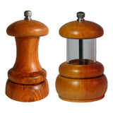 Kit 1 Moedor Pimenta Do Reino E 1 Moedor De Sal Pepper Mill