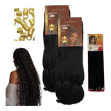 Kit 1 Nina Softex E 2 Jumbos Box Braids Tranças+cachos+anéis