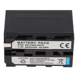 Kit 1 Np F970 Iluminador Led 6600mah + 1 Carregador Np F970 