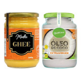 Kit 1 Oleo De Coco Extra Virgem 500ml + 1 Manteiga Ghee 500g
