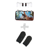 Kit 1 Par Luva De Dedo Gamer + 1 Par Gatilhos R1 L1 Celular
