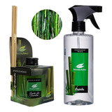 Kit 1 Perfume Tecidos + 1 Difusor Ambiente Aroma Bambu Casa