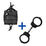Kit 1 Porta Algemas Locked + 1 Algema De Corrente Invictus 