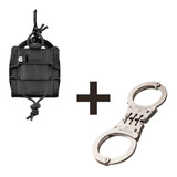Kit 1 Porta Algemas Locked + 1 Algema De Dobradiça Invictus