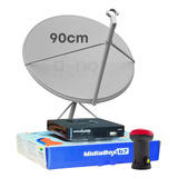 Kit 1 Receptor Digital Century Midiabox Antena 90cm Lnbf Ku