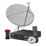 Kit 1 Receptor Digital Visiontec - Antena 90cm Lnbf Cabo