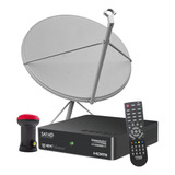 Kit 1 Receptor Digital Vt1000 Visiontec - Antena 90cm Lnbf