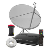Kit 1 Receptor Digital Vx10 Vivensis - Antena 90cm Lnbf Cabo