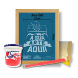 Kit 1 Tela 60x50 Silkscreen Gravada + Tinta +rodo + Espatula