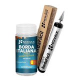 Kit 1 Tinta De Borda E 1 Aplicador De Borda Novax 