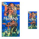 Kit 1 Toalha De Banho Moana Az + 1 Toalha Rosto 