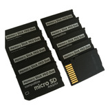 Kit 10 Adaptador Cartao Psp Micro Sd Para Pro Duo Conversor