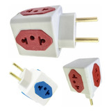 Kit 10 Adaptadores Pino Cubo Colorido Benjamin 4saídas 10a 110v/220v