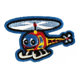 Kit 10 Adesivo Roupa Aplique Patch Bordado Termo Helicóptero