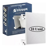 Kit 10 Arandela Quadrada Embutir Gesso Caixa Som Borderless