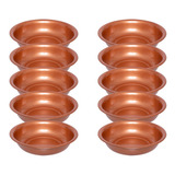 Kit 10 Bacias Alumínio Cor Cobre N 40 Linda Escalda Pés