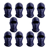 Kit 10 Balaclava Touca Ninja Segunda Pele Moto Ciclismo Azul