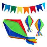 Kit 10 Balão Coloridos Festa Junina Decoração Bandeirinha