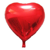 Kit 10 Balão Metalizado Coração Vermelho