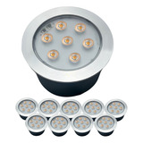 Kit 10 Balizador Luminária Led 7w Blindado Chão Piso Jardim