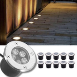 Kit 10 Balizador Spot Led Embutir Solo Chao 5w Prova Dagua
