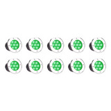 Kit 10 Balizador Verde 7w Verde Spot Chão Piso Jardim Led
