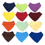Kit 10 Bandana Bebê Babador Infantil Dupla Face Algodão