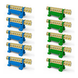Kit 10 Barramentos 5 Neutro + 5 Terra 12 Saidas Com Suporte