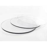 Kit 10 Base Oval 14x8 Cm Acrílico Biscuit Extra Clear- 10pçs