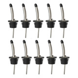 Kit 10 Bico Dosador Biqueira Inox Garrafa Bebidas Bartender